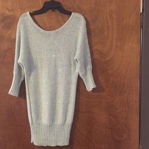 EUC light mint green sweater w/ sequin detail!!